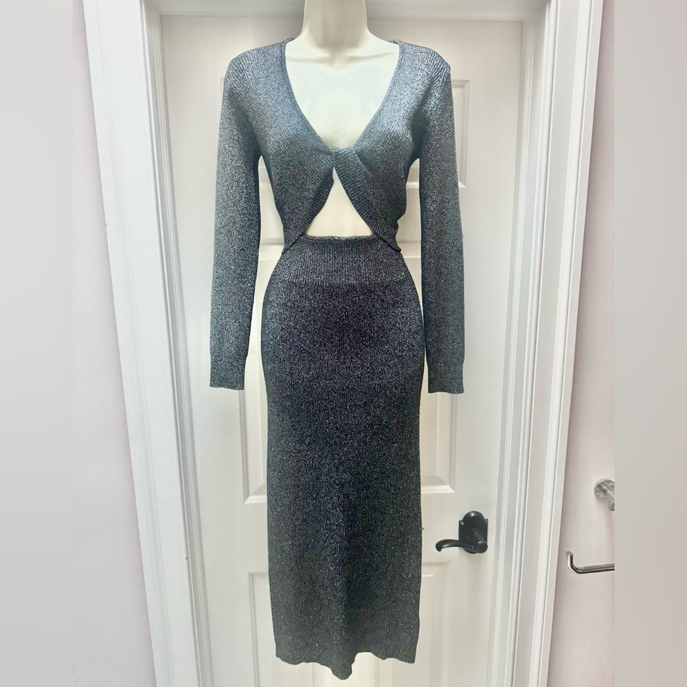 New House Of Harlow Metallic Dress